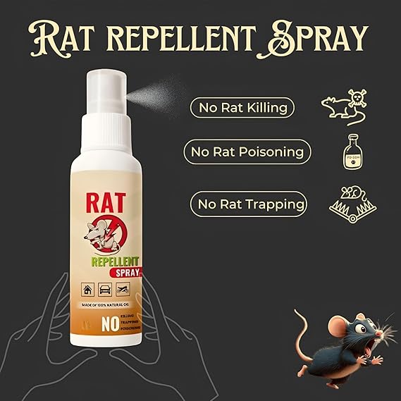 Rat Repellent Spray for Car & Home (Pack of 2) – High-Efficiency Rodent Repellent Spray for Car Engine & House Protection