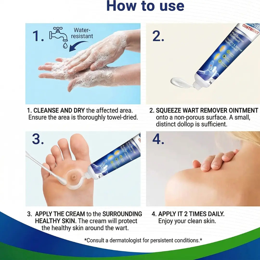 Wart Removal Cream & Skin Tag Remover (Pack of 2) – Painless Corn & Face Tag Treatment Ointment