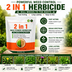 (Pack of 2) Max Power Herbicide Weed Killer – Dual-Action Grass & Weed Remover for Home Garden