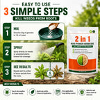 (Pack of 2) Max Power Herbicide Weed Killer – Dual-Action Grass & Weed Remover for Home Garden