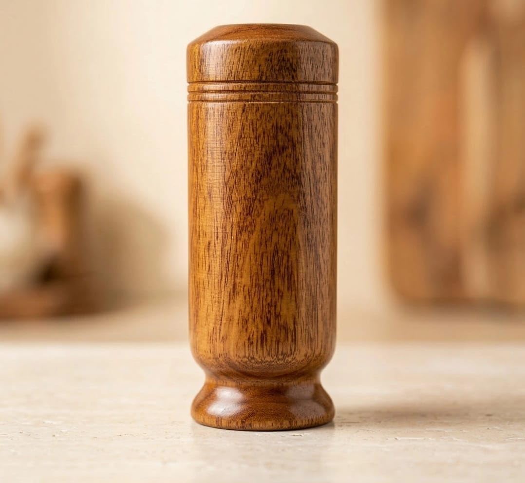 Vijaysar Wood Glass Ayurvedic Wooden Tumbler – Traditional Herbal Heartwood Cup for Daily Sugar Balance & Morning Wellness Drink